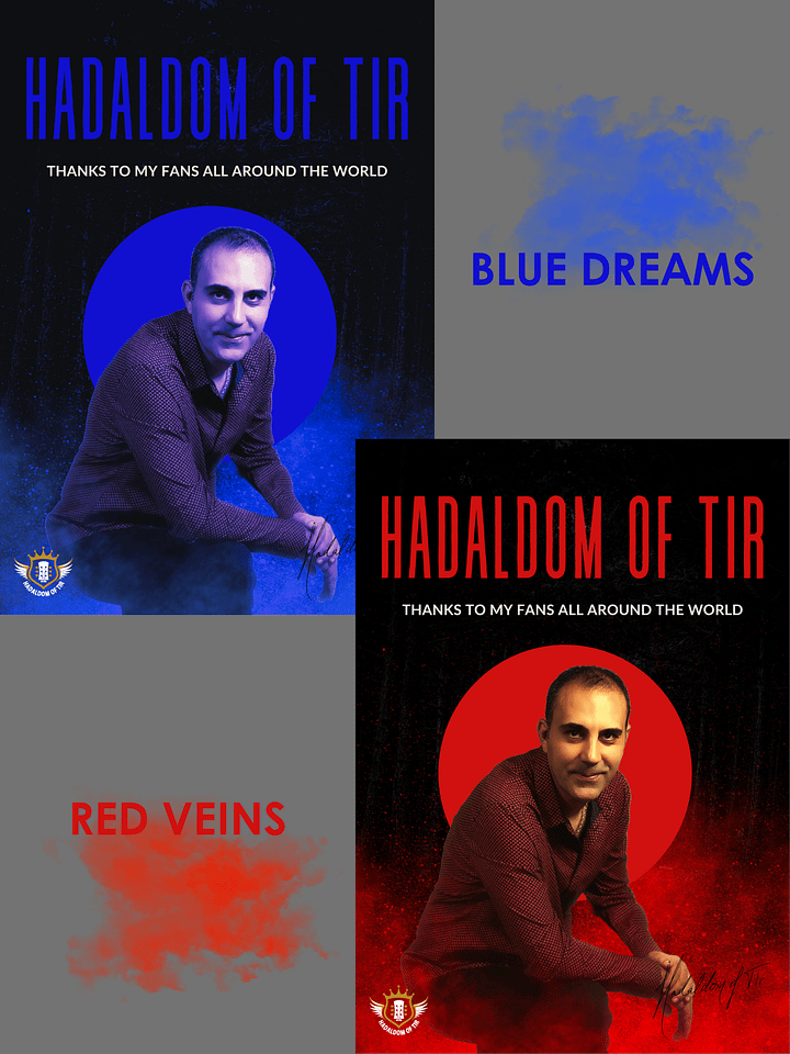 Red Veins, Blue Dreams Digital Poster Set product image (1)