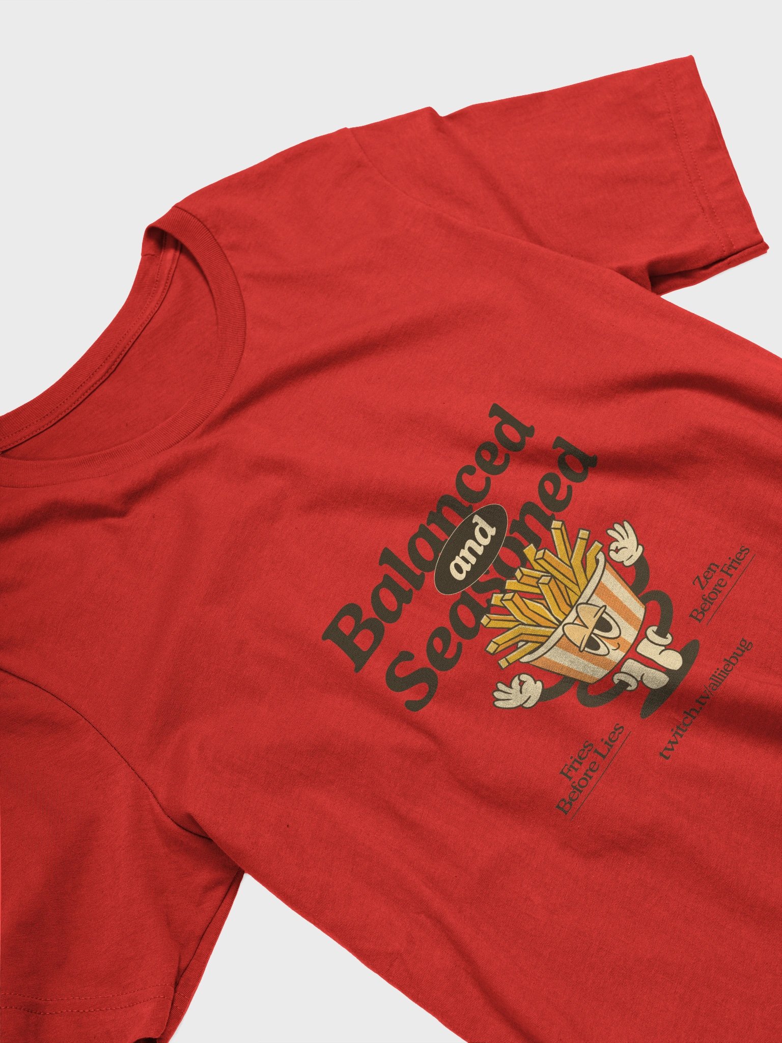 Balanced & Seasoned: Fries Before Lies Tee product image (3)