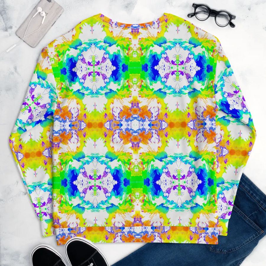 Abstract Vibrant Melting Daisy Flower Unisex Sweatshirt product image (12)