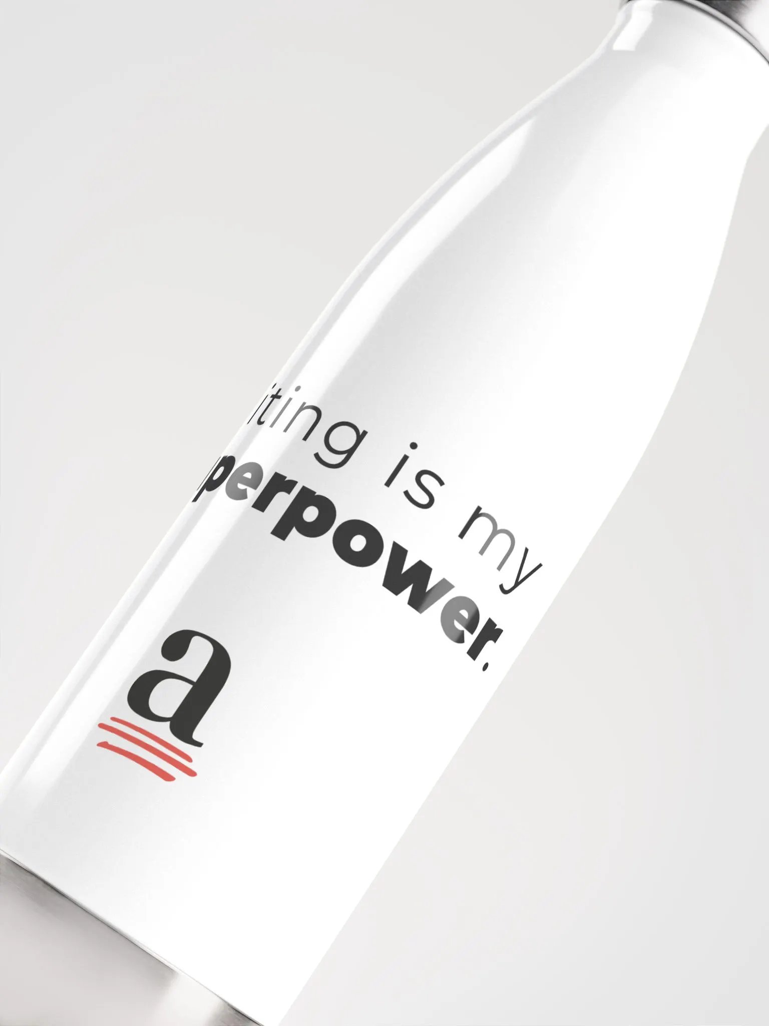 Editing is my superpower stainless steel water bottle product image (5)