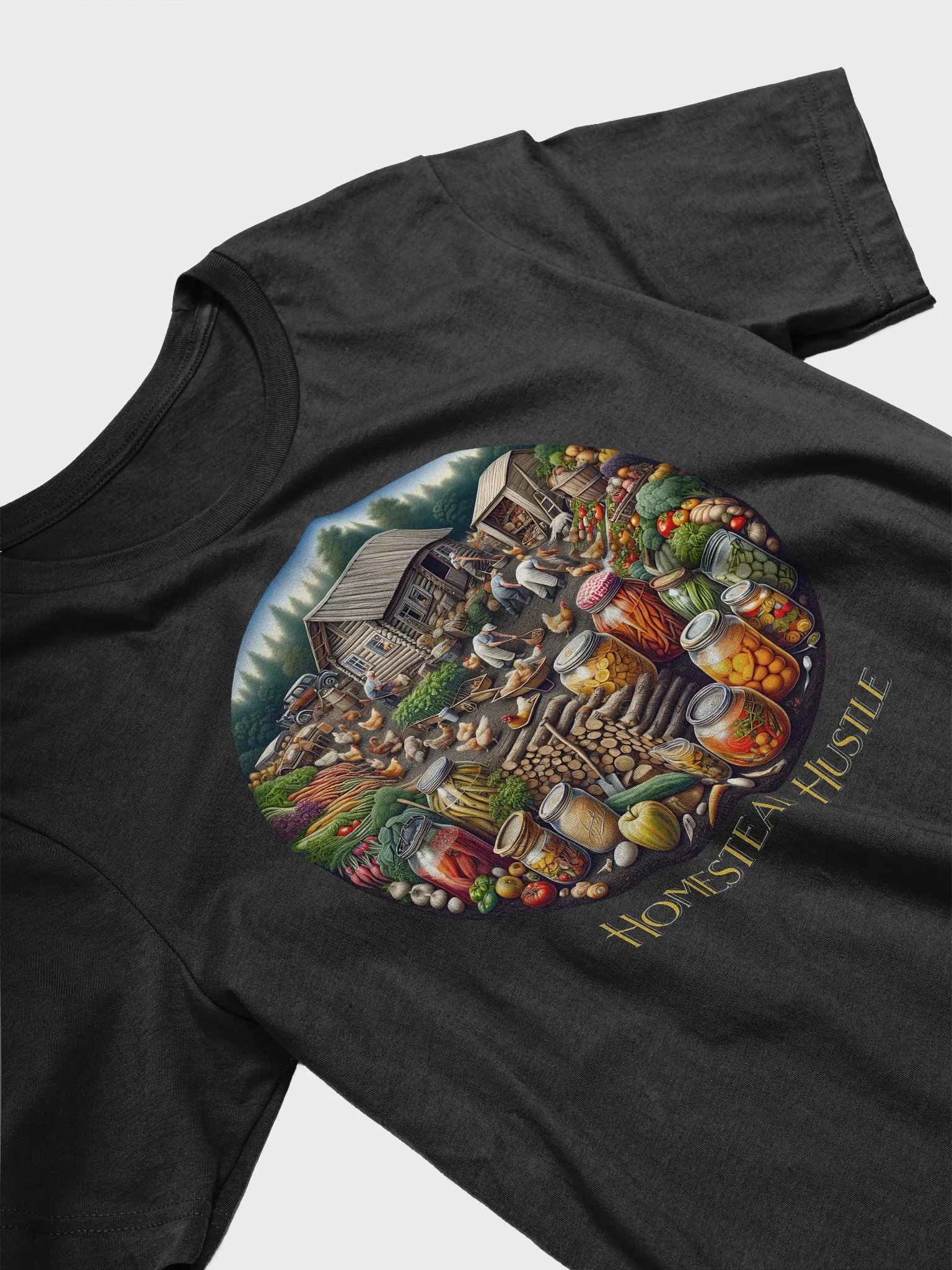 Homestead Hustle T-Shirt | Homestead Life Hustle | Work the Land | Live Off the Land | Farm, Hustle, Thrive | Homesteader's Grit | Building a Legacy | Sweat, Soil, Success | Living the Homestead Dream product image (4)