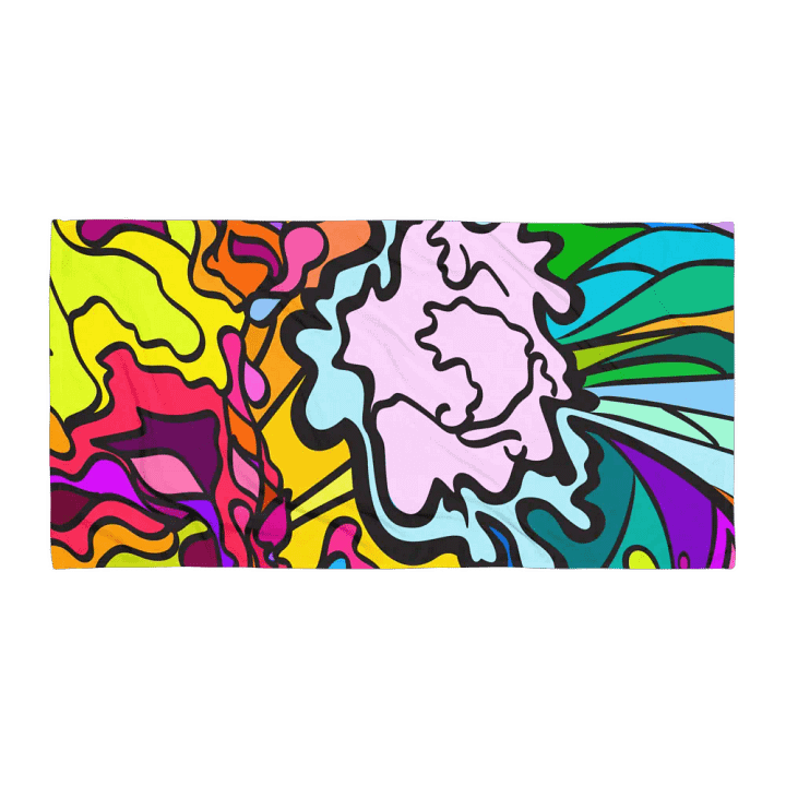 Vibrant Abstract Splash Towel - Wave at Sunset product image (1)