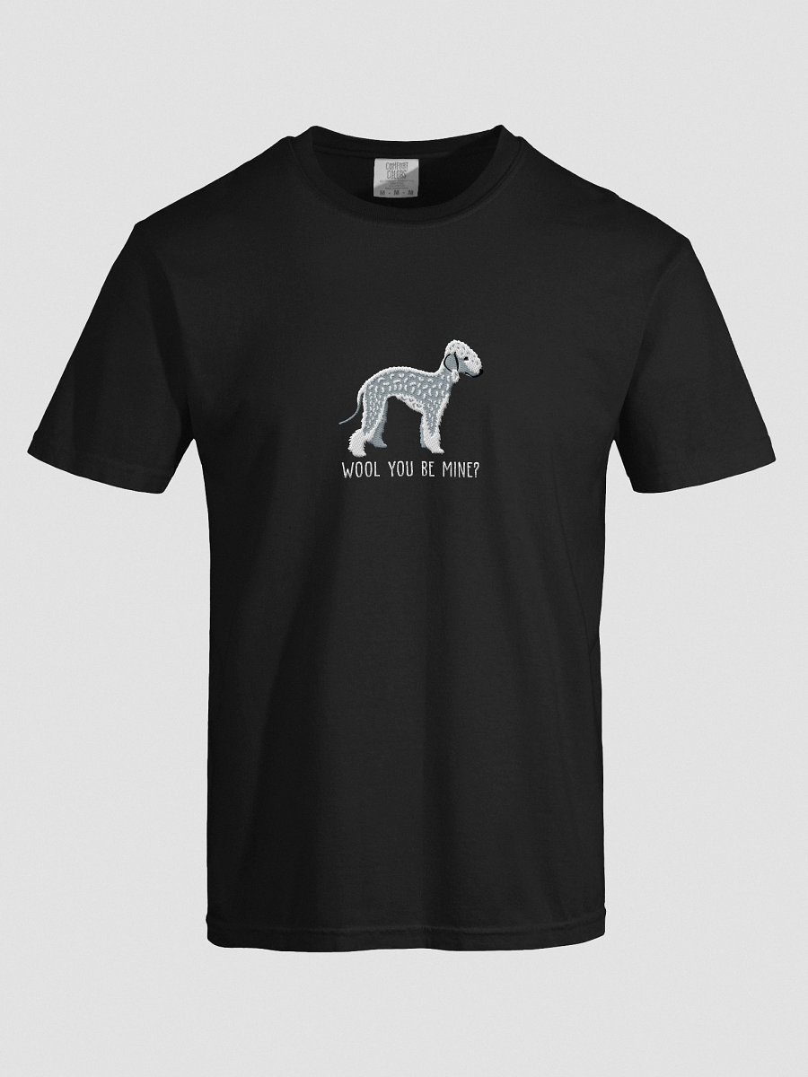 Wool You Be Mine? T-Shirt(Embroidered) of a Bedlington Terrier(Blue) product image (41)