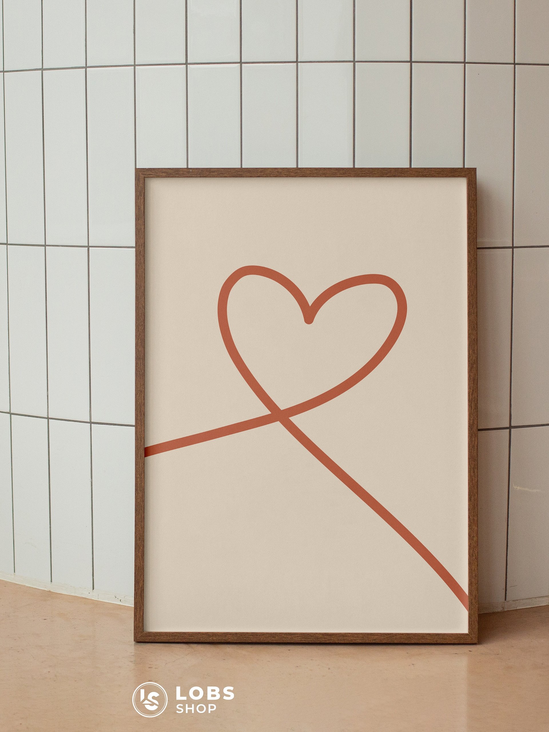 Heart Lines Minimalist Wall Art – Stylish Wall Decor for a Chic Aesthetic | Perfect Gift for Art Lovers product image (2)