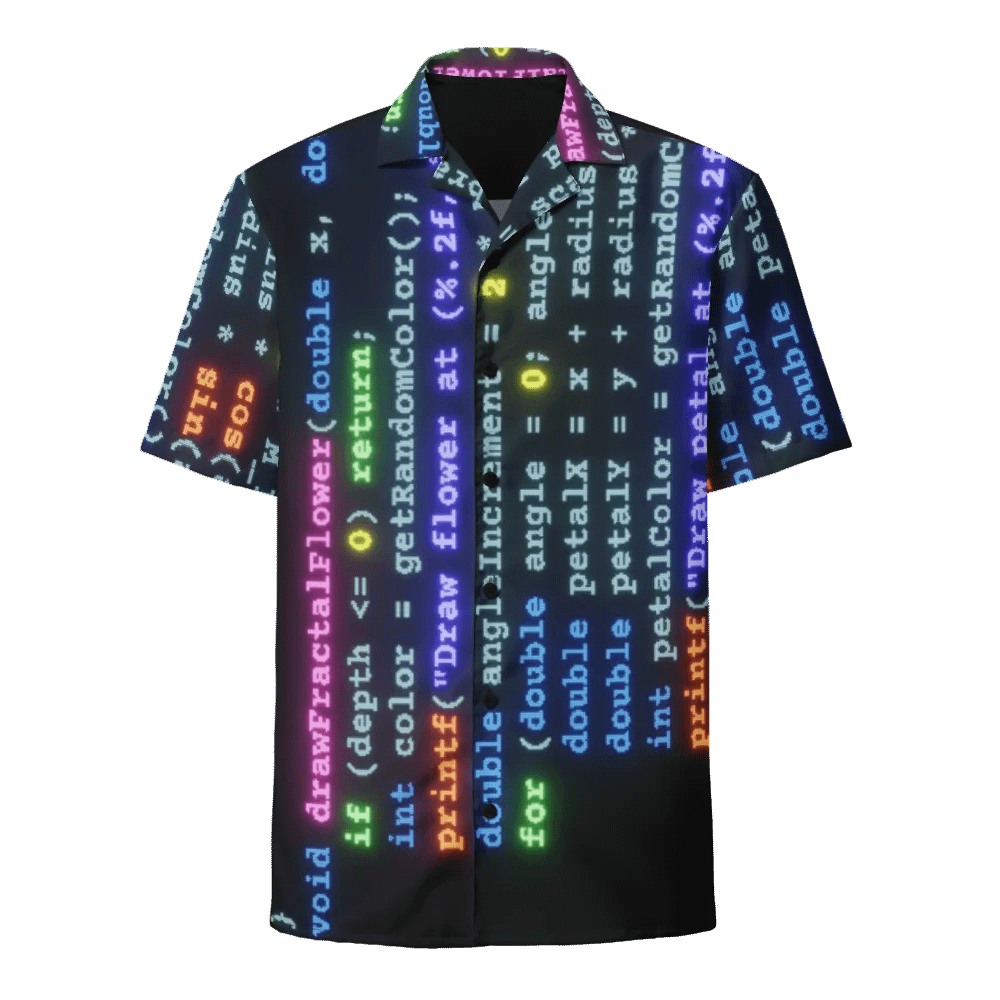 Computer Programming in C (unisex Hawaiian shirt) product image (8)