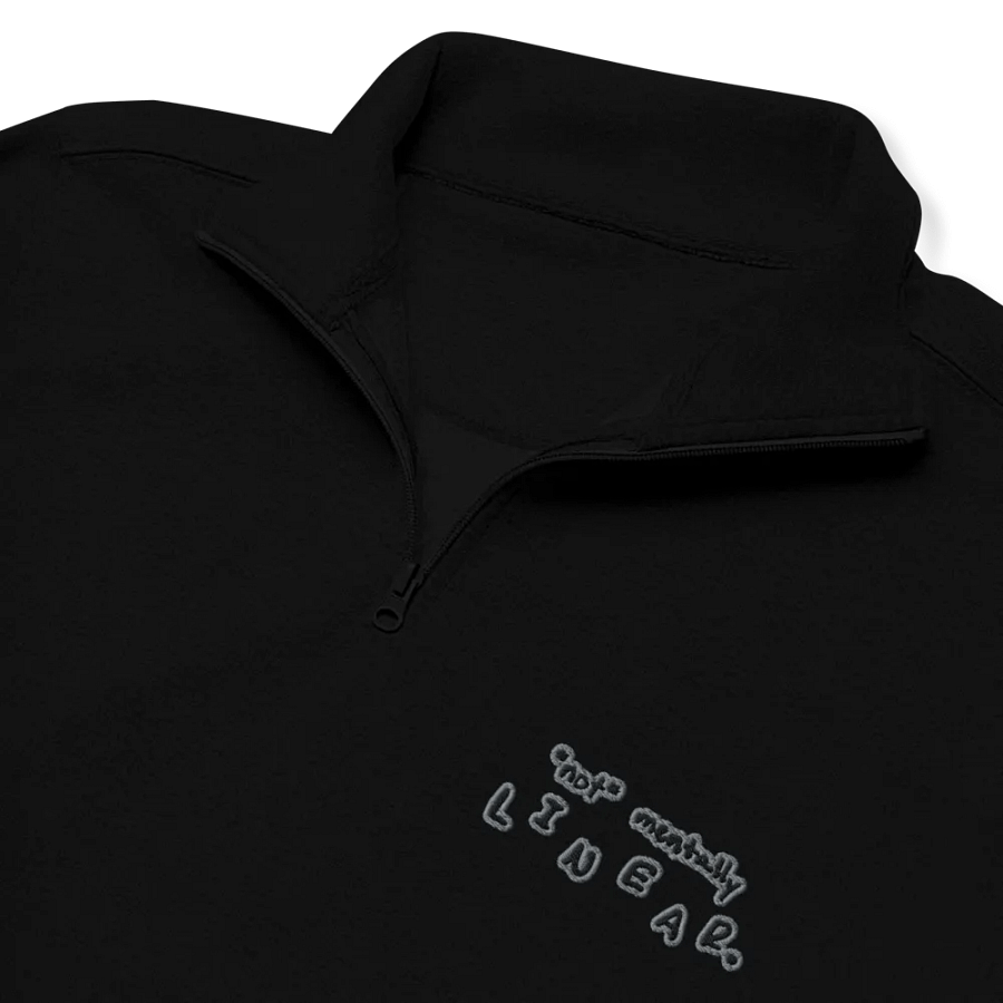 *not* mentally linear. (smoke design) embroidered quarter zip product image (1)