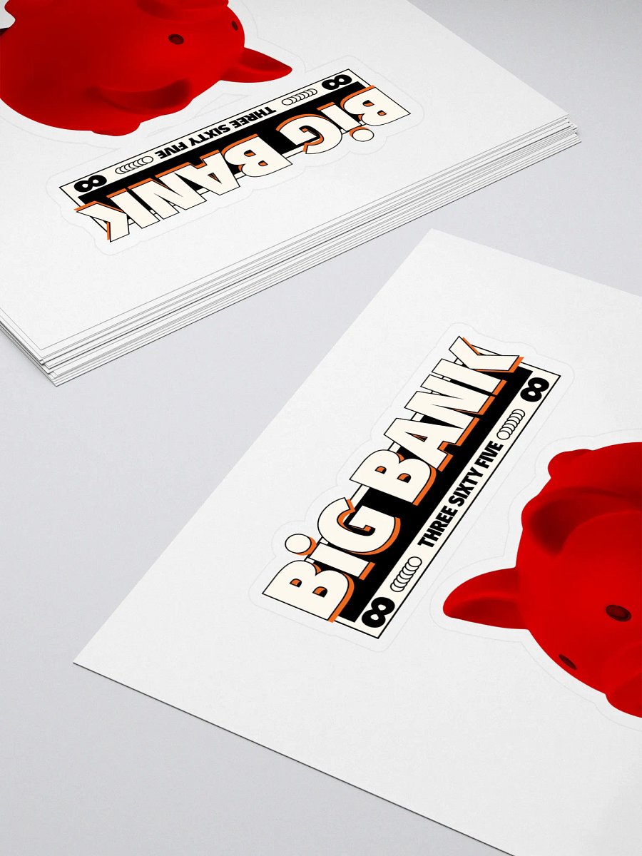 Red STAMPED Big Bank 365 Riches Sticker product image (4)