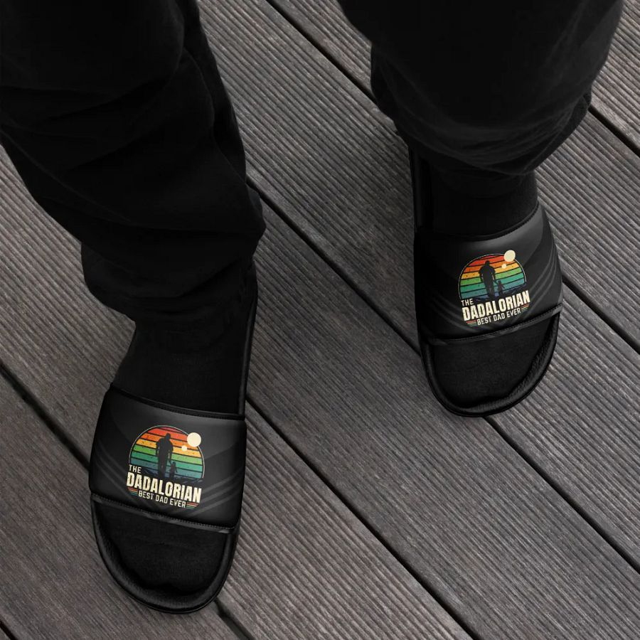 Sunset Dadalorian Best Dad Ever - Men's Slides product image (6)