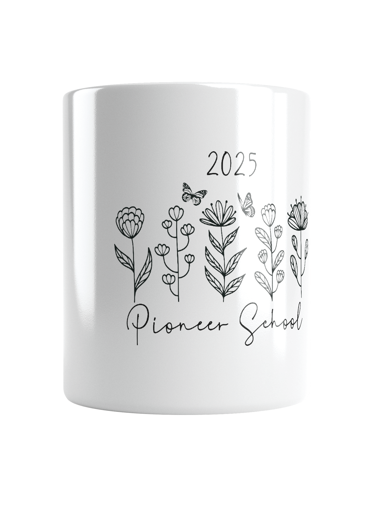 Pioneer School 2025 Mug with Floral Line Art – JW Ministry Gift product image (1)