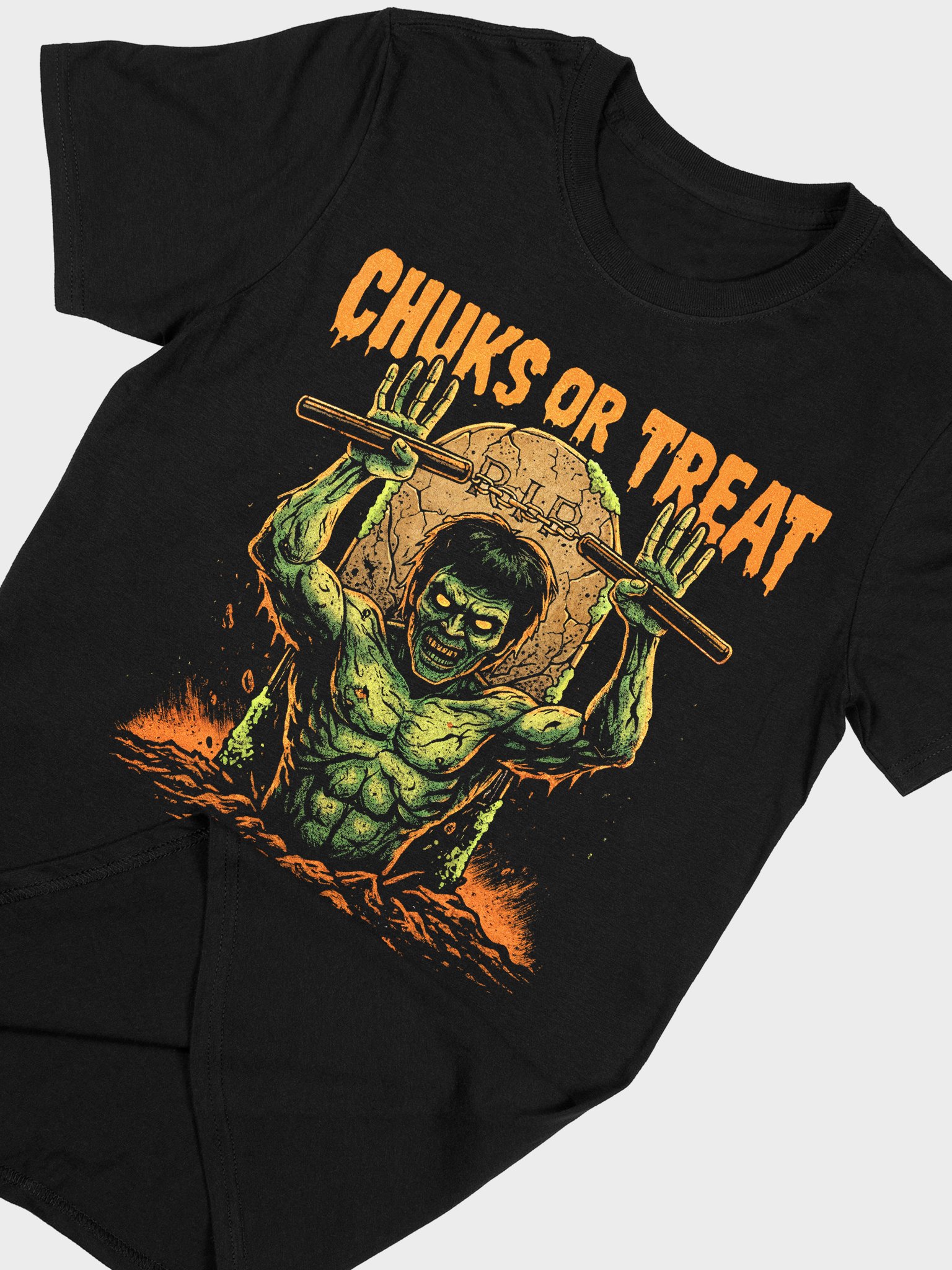 Kung Fu Zombie Halloween Nunchaku T-shirt product image (2)
