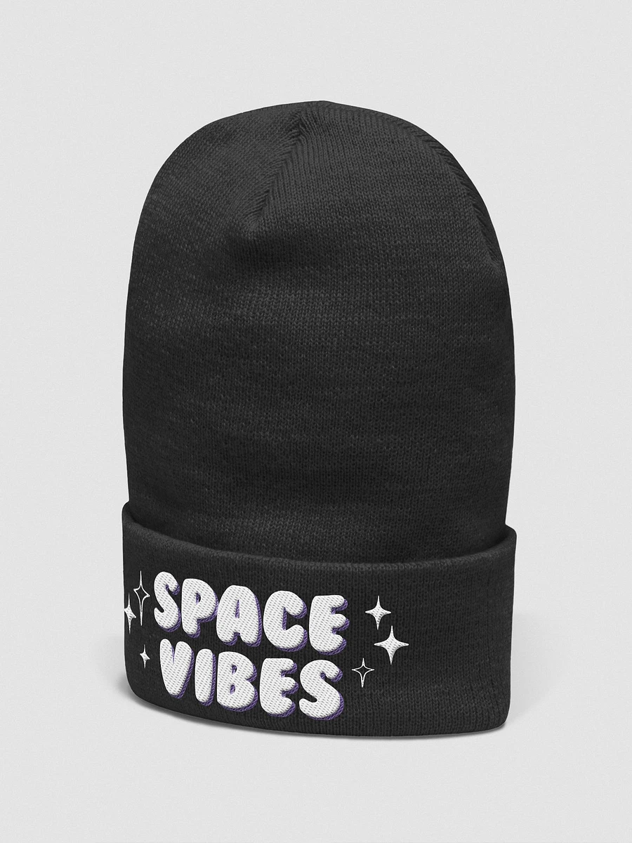 Space Vibes Embroidered Beanie - Black product image (2)