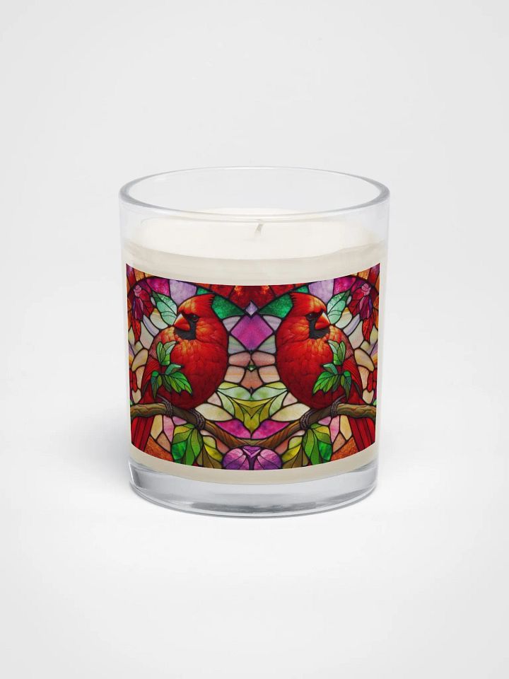 Stained Glass Cardinal Candle For Bird Lovers product image (1)