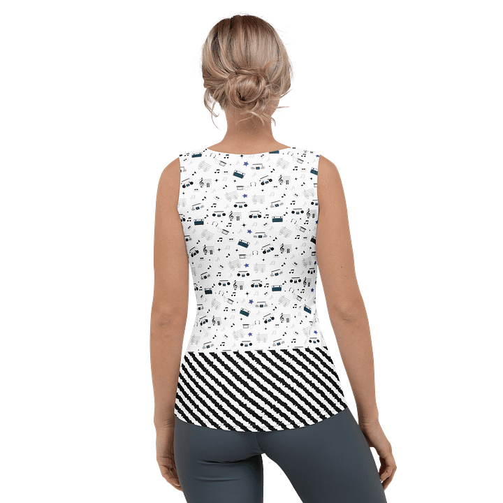 Rewind & Replay – Retro Scribble Tank Top product image (2)