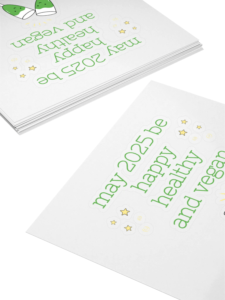 “Happy, Healthy, and Vegan 2025” Fun Sticker product image (4)