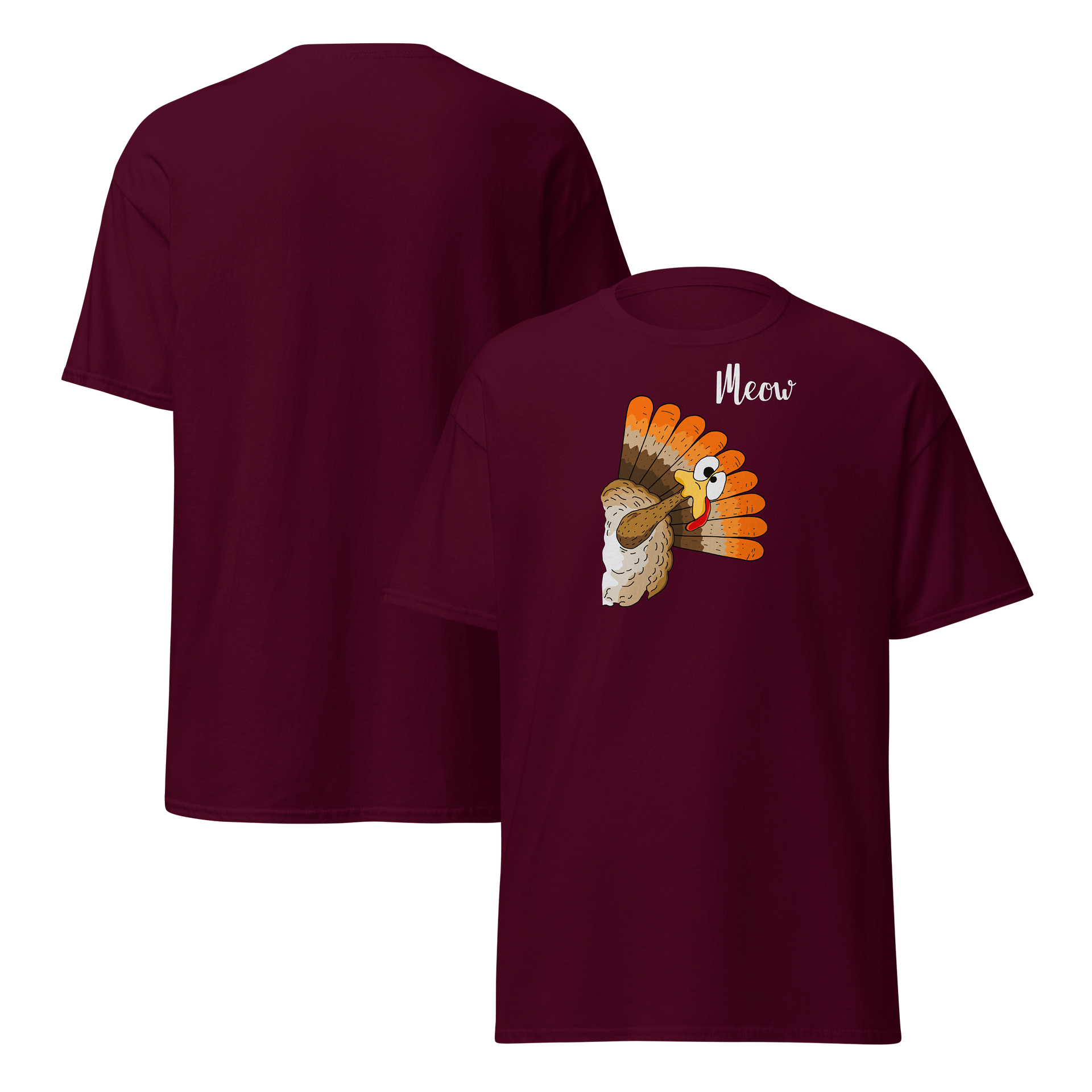 Whimsical Turkey Meow T-Shirt product image (49)