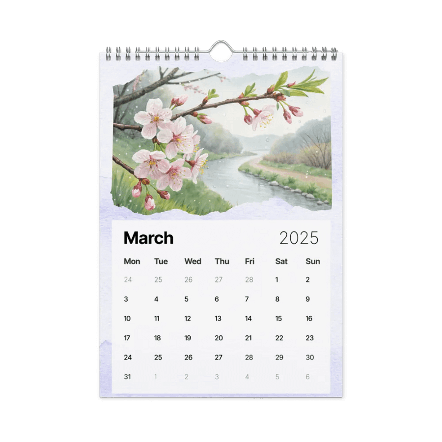 WATERCOLOR SEASONAL SCENES WALL CALENDAR 2025 product image (9)
