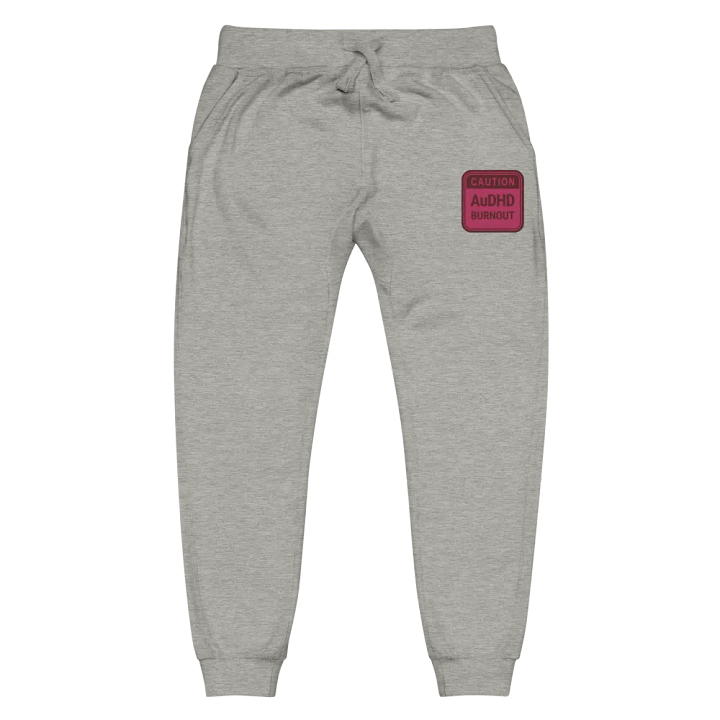 CAUTION: AuDHD BURNOUT (rose design) embroidered unisex joggers product image (2)