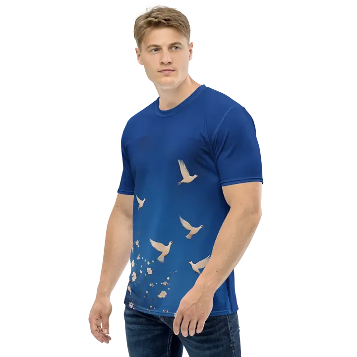 Skyward Serenity All-Over Print Tee. Japanese Art Style product image (2)