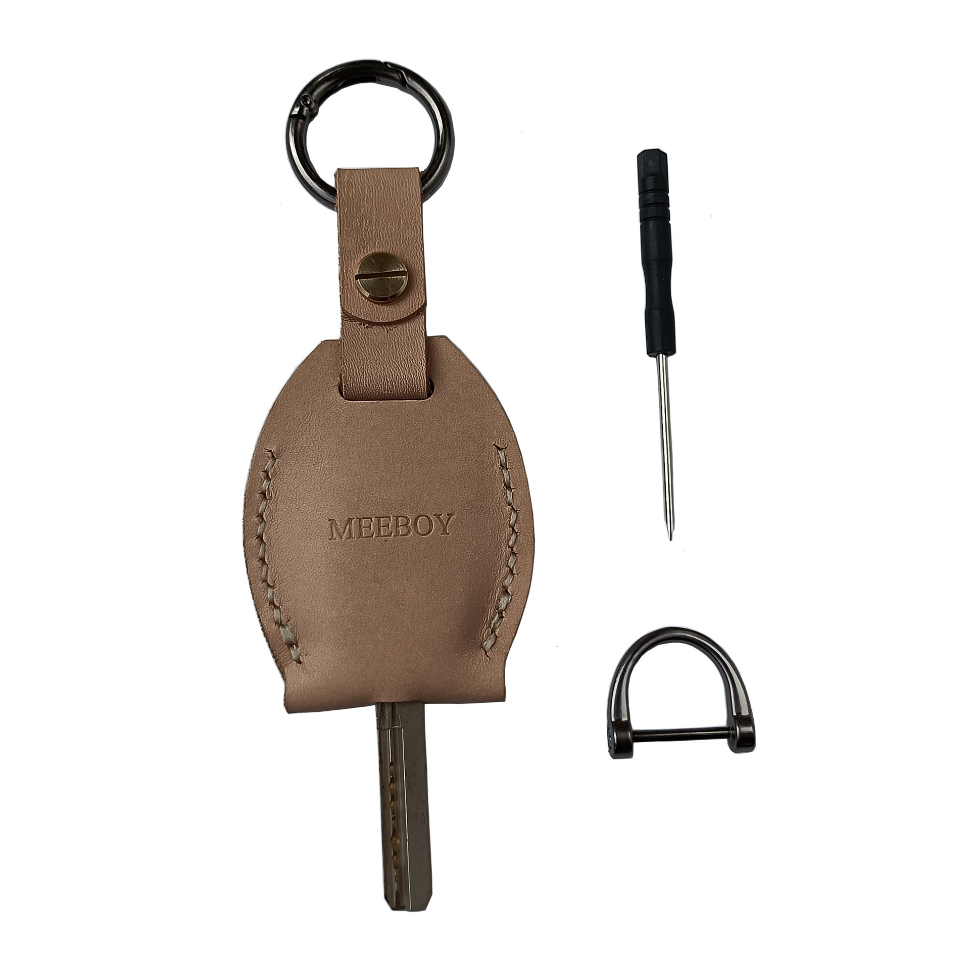 Handmade Key chain Leather Protective Key Holder Large Capacity Protective Case Key sleeve key fob case product image (1)