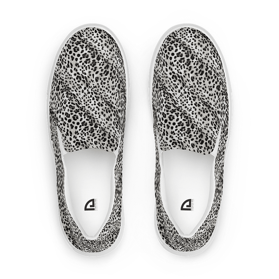 Grey Leopard Woman Canvas Shoes product image (1)