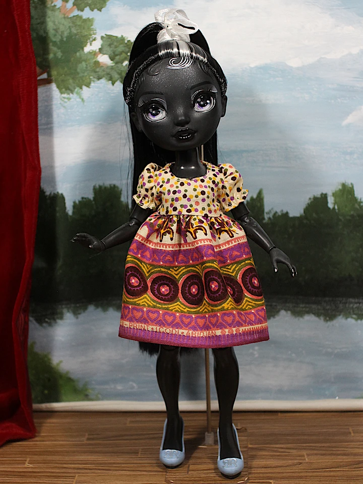 Fancy Fabric OOAK Doll Dress product image (1)
