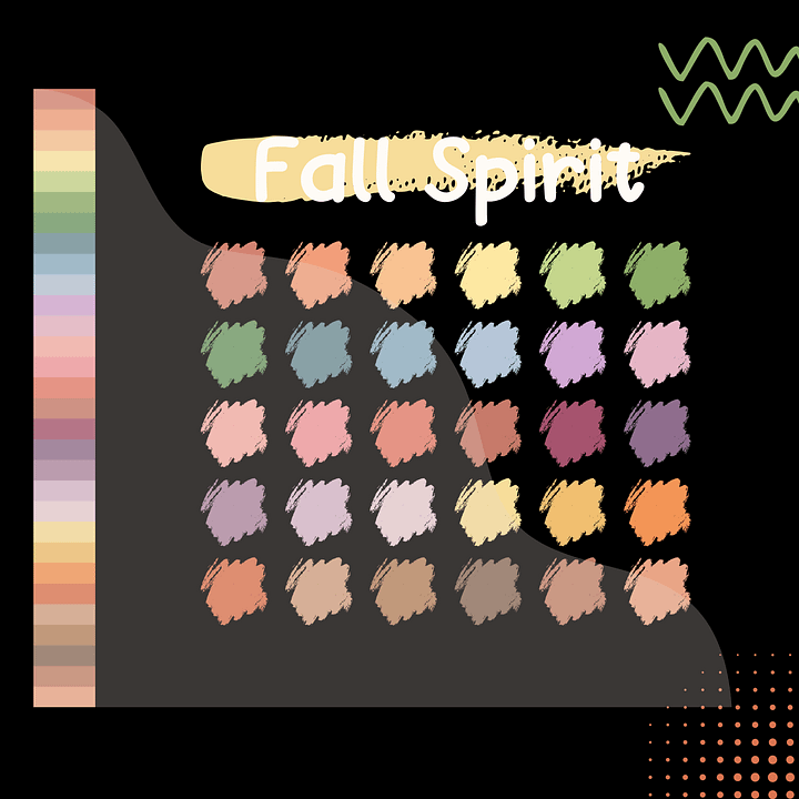Fall Spirit Procreate Color Palette with HEX Codes ★ DIGITAL ★ product image (2)