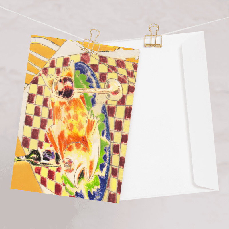 Feast with Checkered Cloth Greeting Card product image (13)