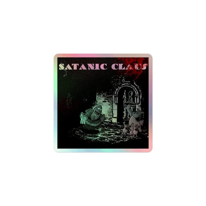 Satanic Claus Holographic Sticker Sheet product image (1)