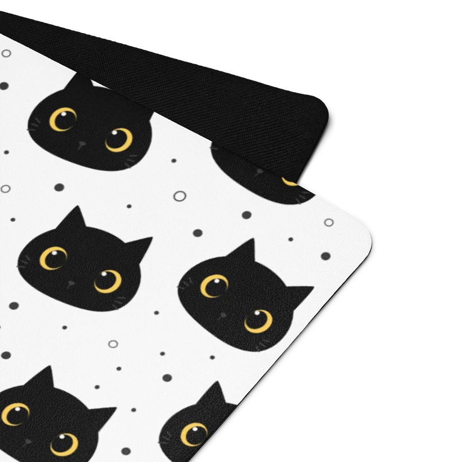Cute Black Cat Face Yoga Mat product image (2)
