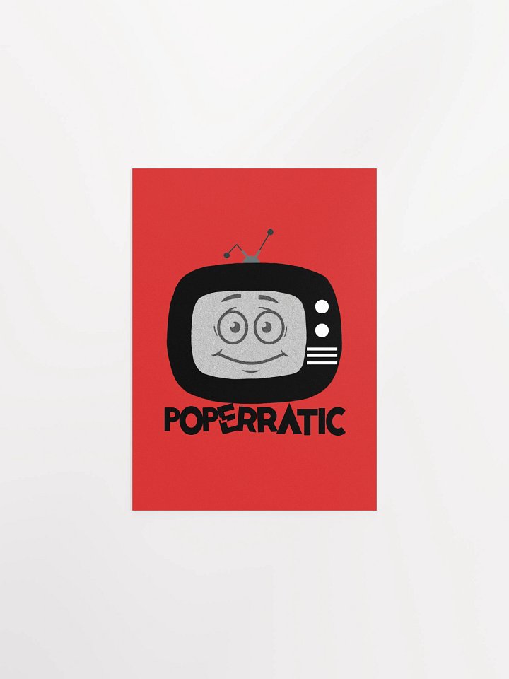 Poperratic Babysitter Logo - Black on Red Poster product image (4)