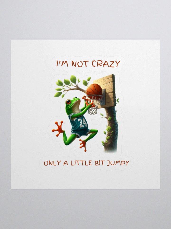 Jumpy Frog Slam Dunk Vinyl Sticker product image (1)