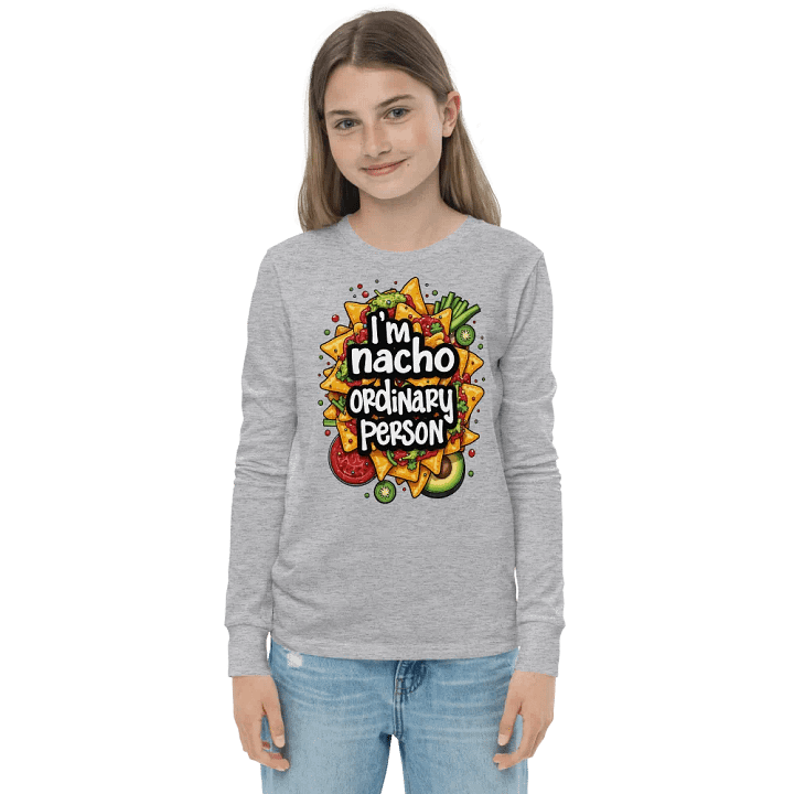 Nacho Lover's Youth Long Sleeve Tee product image (4)