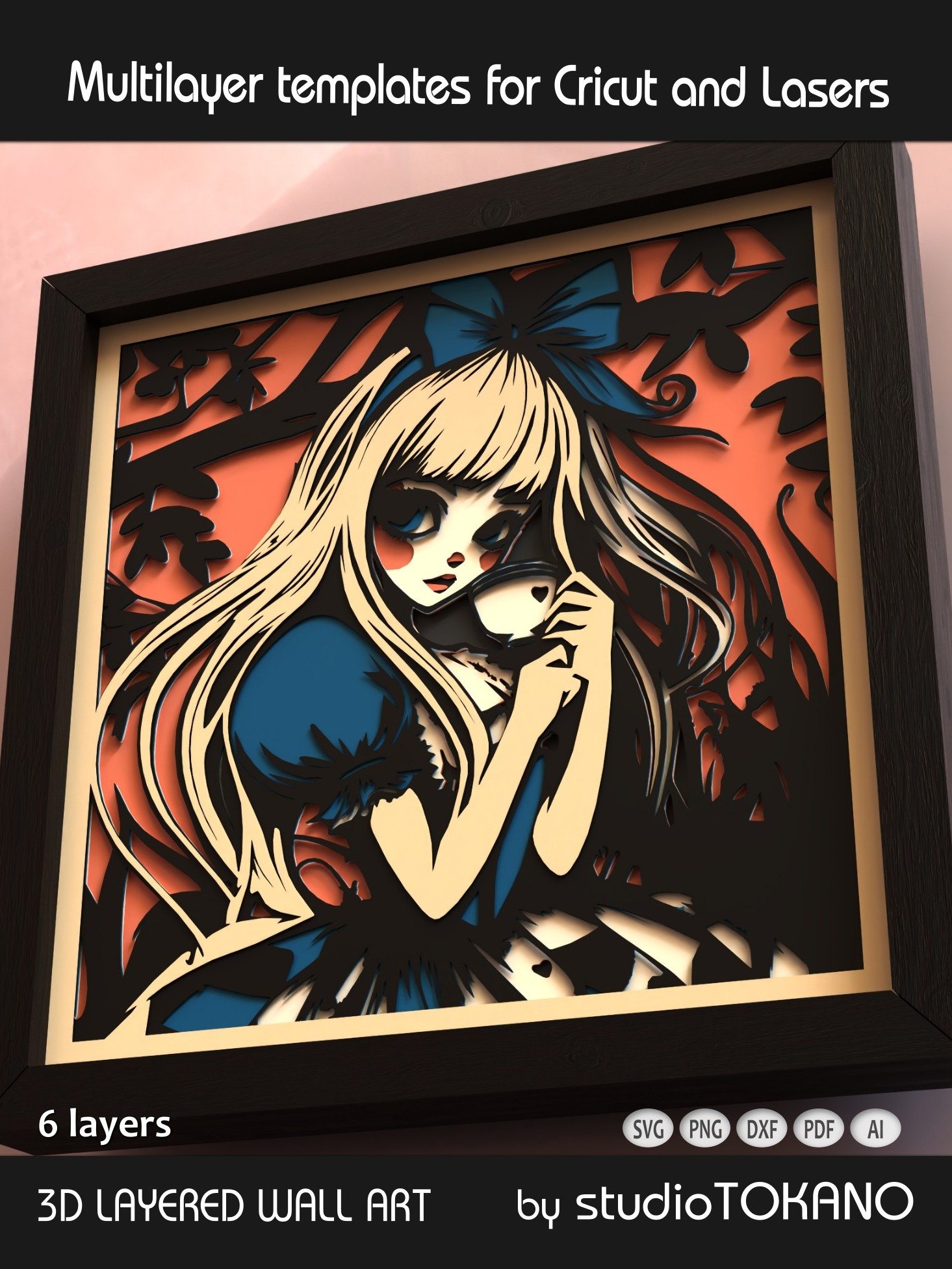 Alice 3D layered Shadowbox product image (4)