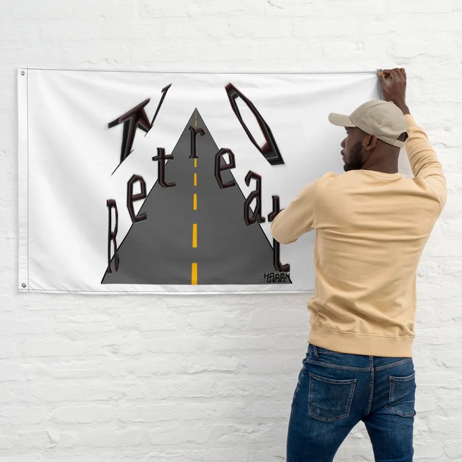No Retreat - White - Flag product image (11)