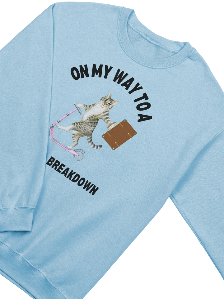 On My Way To a Mental Breakdown Cat Sweatshirt product image (2)