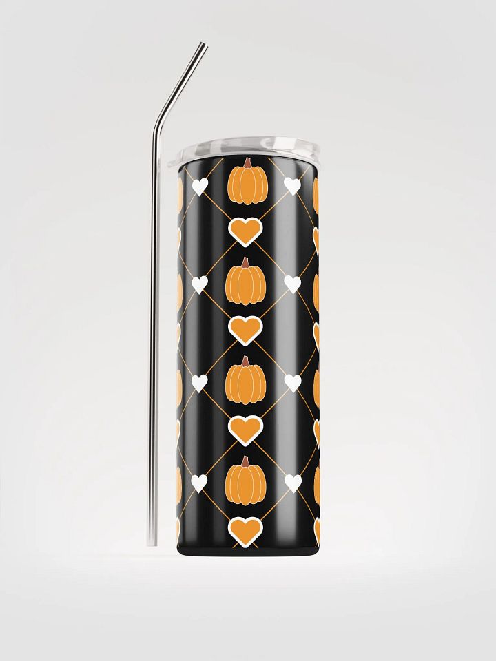 Pumpkin & Heart Fall Tumbler | Cute Halloween Drinkware