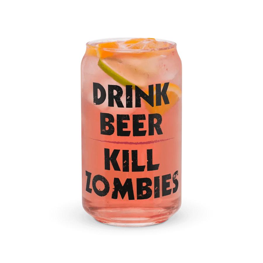 Drink Beer Kill Zombies Glass product image (8)