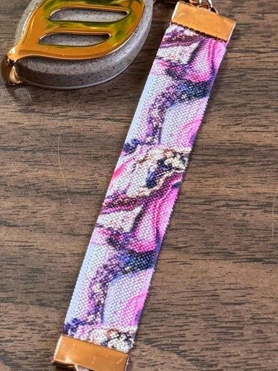 Purple Marble Elastic Bracelet | Handmade Accessory for Bellabeat Leaf Urban & Ivy product image (2)