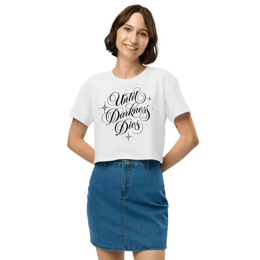 Until Darkness Dies (simple design) Women's Premium Crop Top product image (114)
