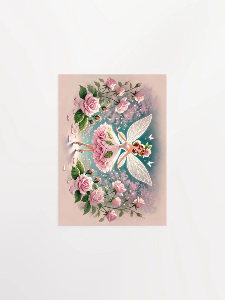 Pink Rose Petal Fairy Premium Matte Poster product image (2)