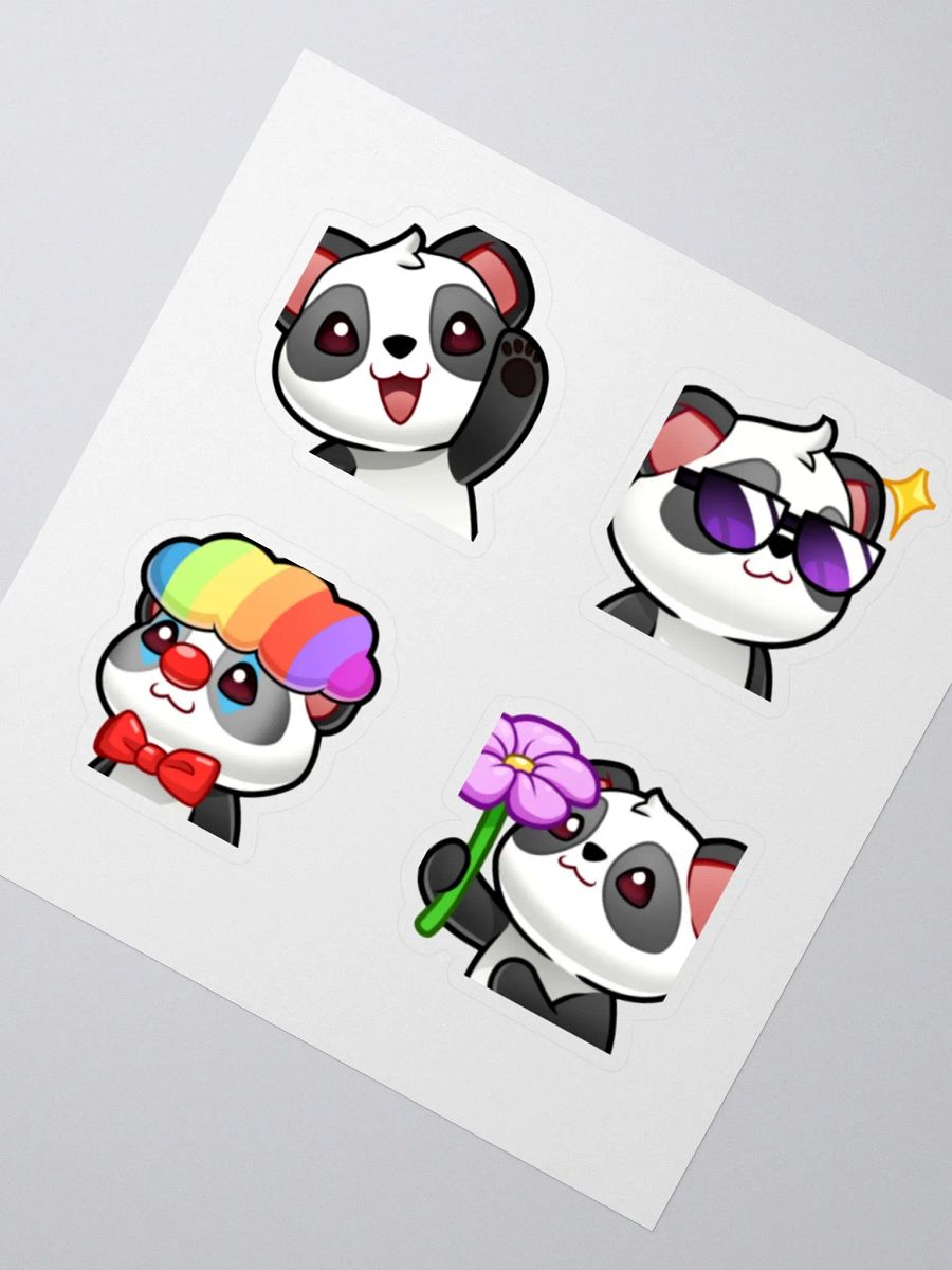 Panda Emote Kiss Cut Stickers product image (2)