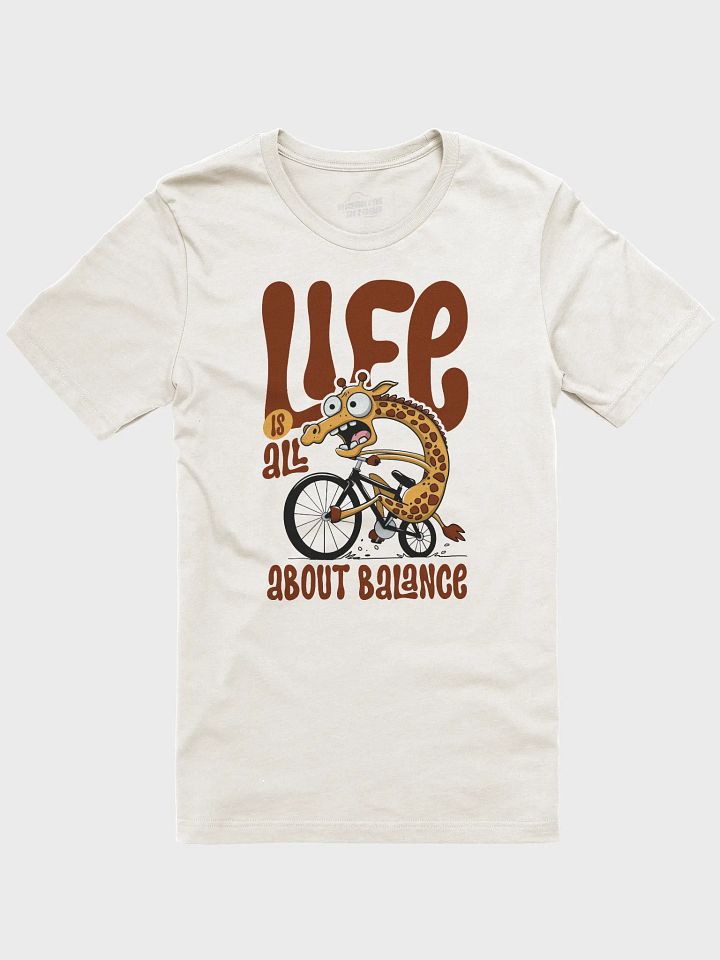 Life is all about balance Funny giraffe Cycling T-Shirt – Bike Cyclist Humor Tee product image (1)