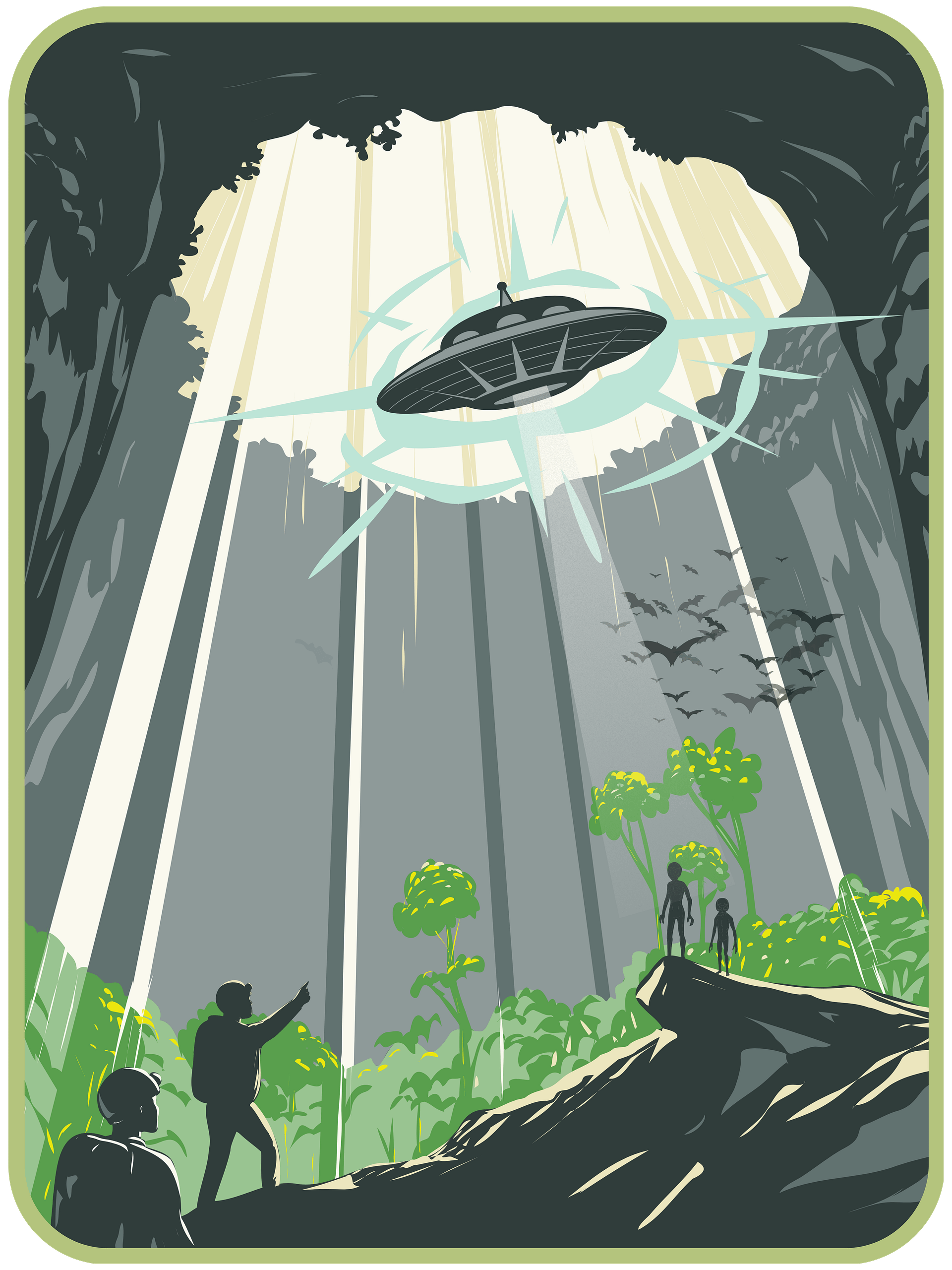 UFO Spelunkers Enamel Mug product image (2)