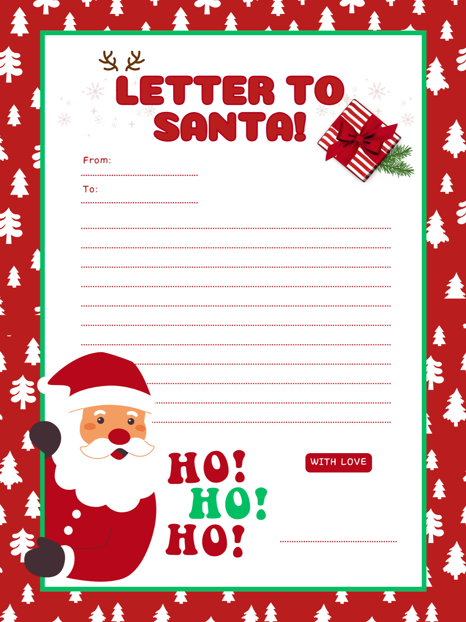 Cute Letter to Santa Templates product image (1)