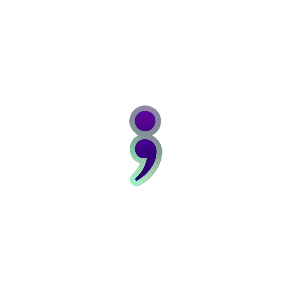 Holographic Semicolon Sticker Set product image (1)