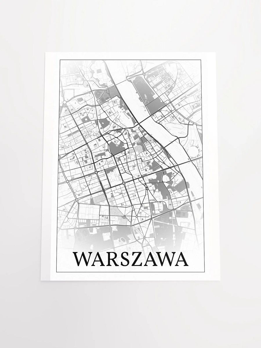 Warszawa, Polska, city map print product image (16)