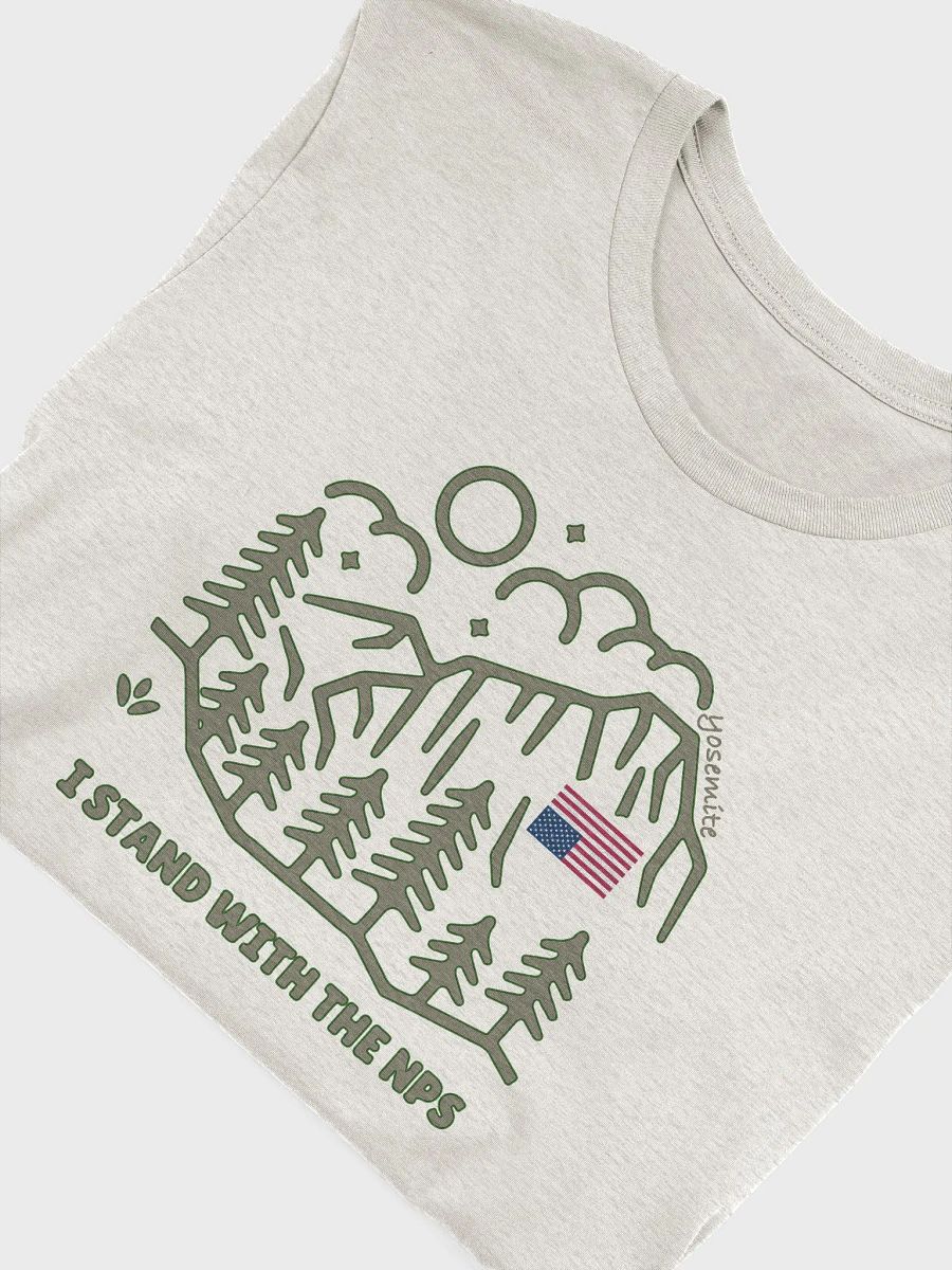 Yosemite Flag I Stand With NPS Comfort Fitted T-Shirt Alt National Parks Wear Resistance Rangers product image (5)