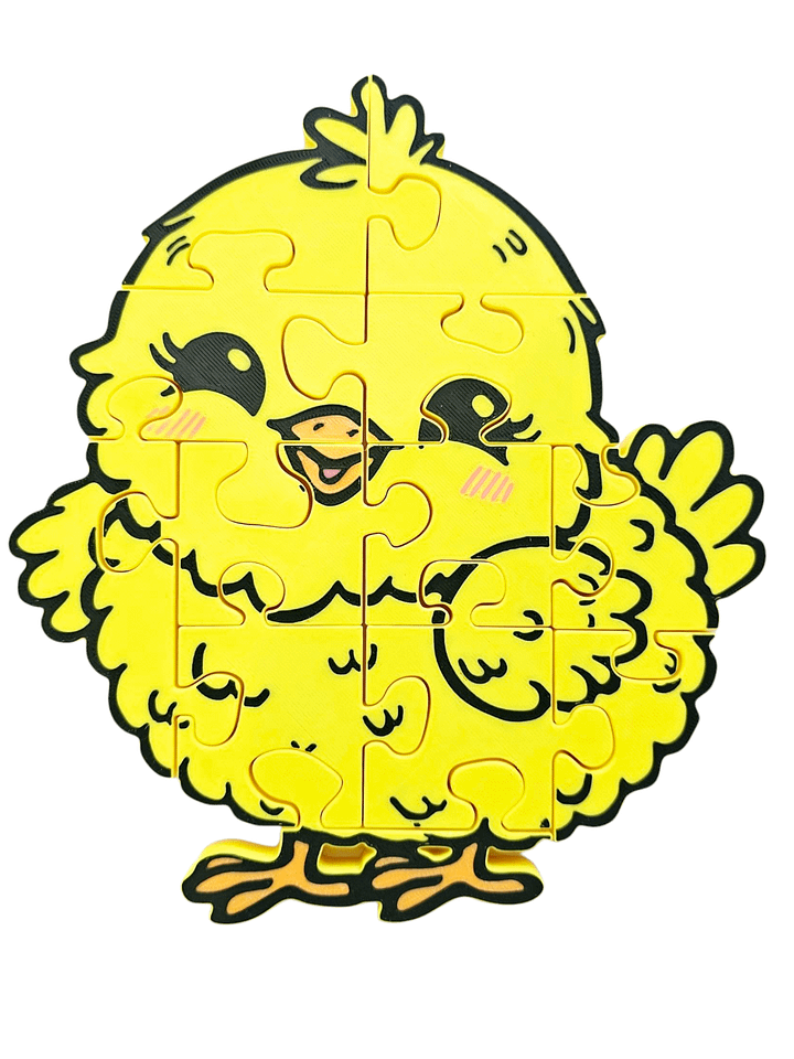 Chick 3D Printed Jigsaw Puzzle – A Peeping Fun Challenge for Kids! product image (1)