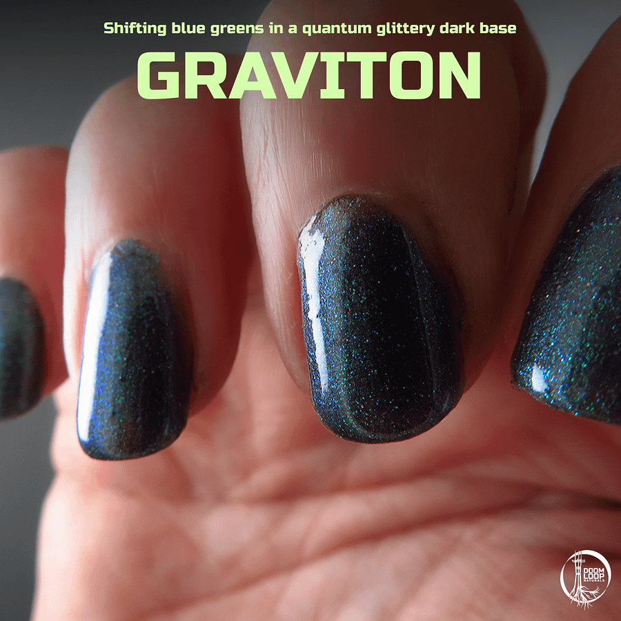 GRAVITON - Black and Green Shifty Glitter Nail Polish product image (1)