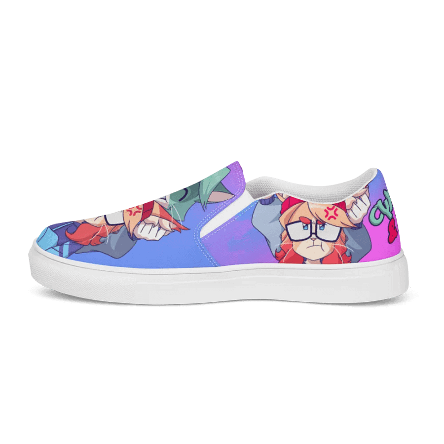 Cyan Teasing Alice's Ears Women Slip-On Canvas Shoes product image (8)